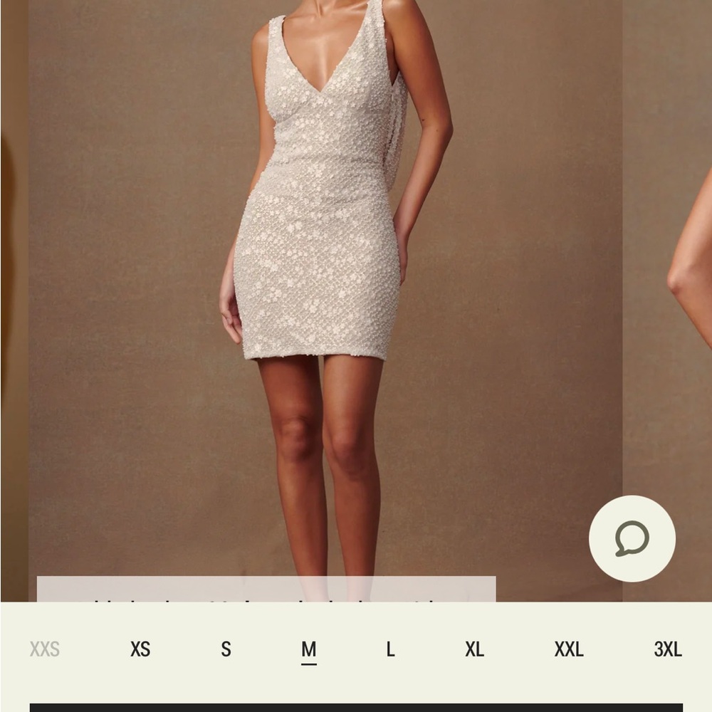 COPY - Meshki louanne daisy white beaded mini dress